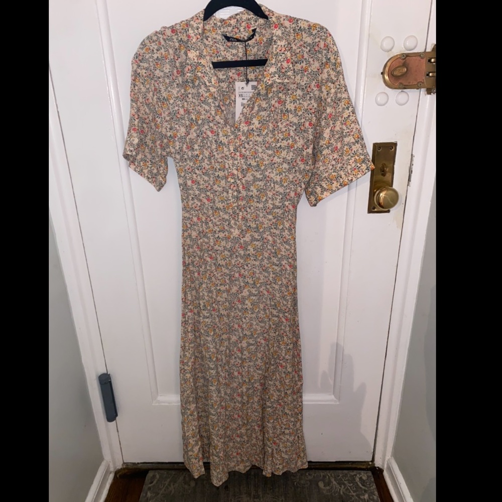 NWT Floral Zara midi length dress